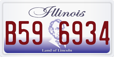 IL license plate B596934