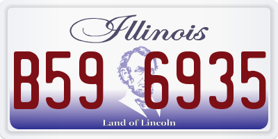 IL license plate B596935