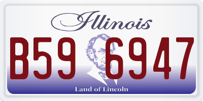 IL license plate B596947