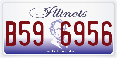 IL license plate B596956