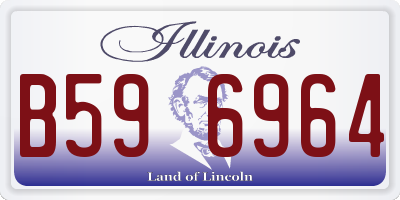 IL license plate B596964