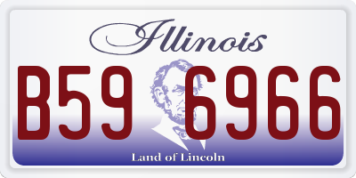 IL license plate B596966