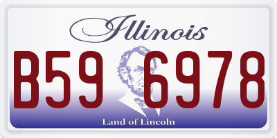 IL license plate B596978