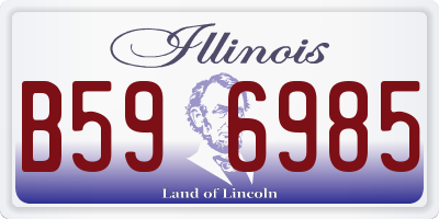 IL license plate B596985