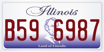 IL license plate B596987