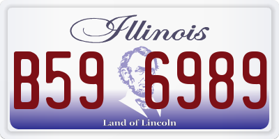 IL license plate B596989