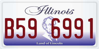 IL license plate B596991