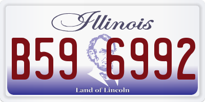 IL license plate B596992