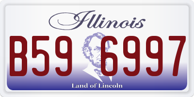 IL license plate B596997