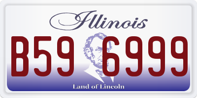 IL license plate B596999