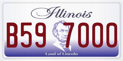 IL license plate B597000