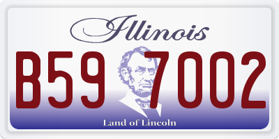 IL license plate B597002