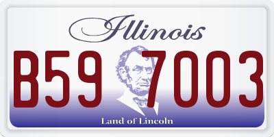 IL license plate B597003
