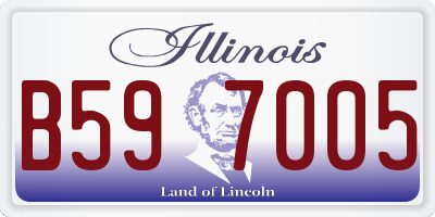 IL license plate B597005