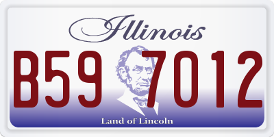 IL license plate B597012