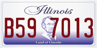 IL license plate B597013