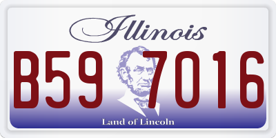 IL license plate B597016