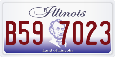 IL license plate B597023