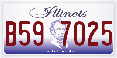 IL license plate B597025