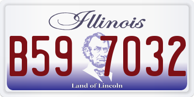 IL license plate B597032