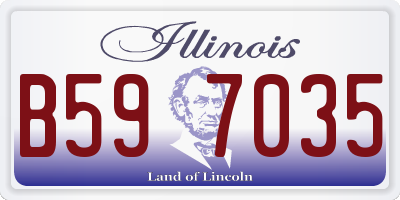 IL license plate B597035