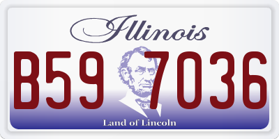 IL license plate B597036