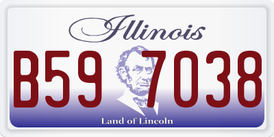 IL license plate B597038