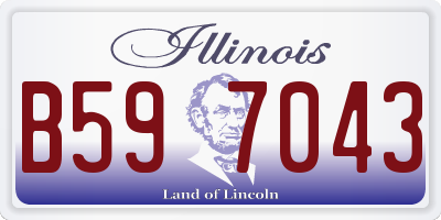 IL license plate B597043