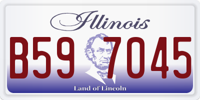 IL license plate B597045