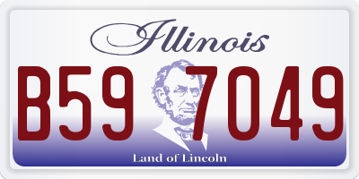 IL license plate B597049