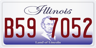 IL license plate B597052
