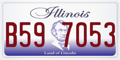 IL license plate B597053