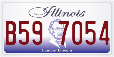 IL license plate B597054