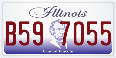IL license plate B597055