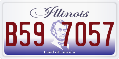 IL license plate B597057