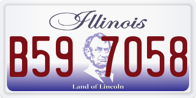 IL license plate B597058