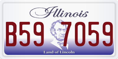 IL license plate B597059
