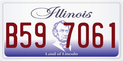 IL license plate B597061