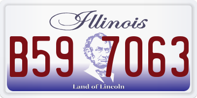 IL license plate B597063
