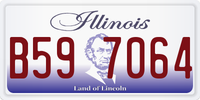 IL license plate B597064