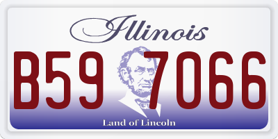 IL license plate B597066