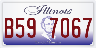 IL license plate B597067