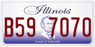 IL license plate B597070