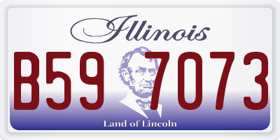 IL license plate B597073