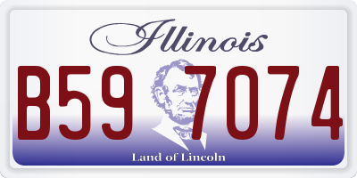 IL license plate B597074