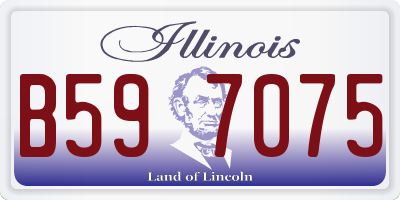 IL license plate B597075