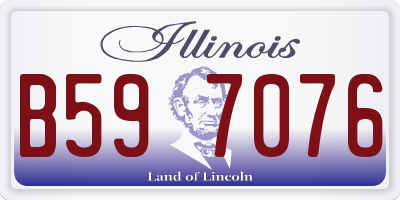 IL license plate B597076