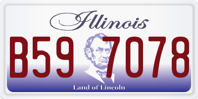 IL license plate B597078