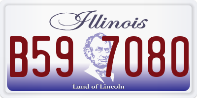 IL license plate B597080