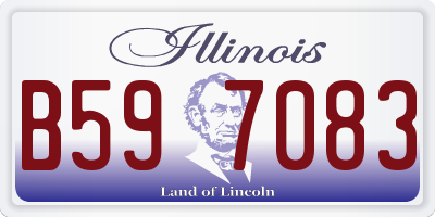 IL license plate B597083